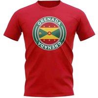 Grenada Men's Mens Football Badge T-Shirt in Red | Size: XL