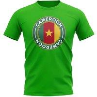 Cameroon Men's Mens Football Badge T-Shirt in Green | Size: XL