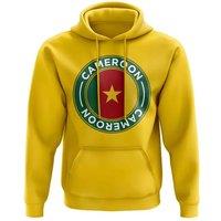 Cameroon Men's Mens Football Badge Hoodie in Yellow | Size: Medium