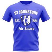 St Johnstone Men's Mens Established Football T-Shirt Royal in Blue | Size: XL