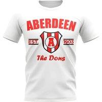 Aberdeen Men's Mens Established Football T-Shirt in White | Size: XL