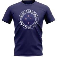 New Zealand Men's Mens Football Badge T-Shirt in Navy | Size: XL