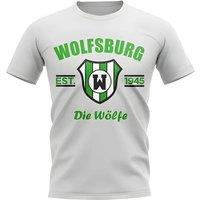 VFL Wolfsburg Men's Mens Established Football T-Shirt in White | Size: Small