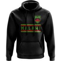 Malawi Men's Mens Core Football Country Hoody Black in White | Size: 2XL
