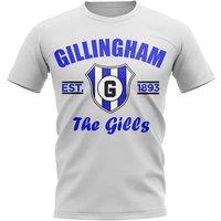 Gillingham Men's Personalised Established Football T-Shirt in White | Size: 2XL