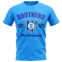 Southend Men's Mens Established Football T-Shirt Sky in Light Blue | Size: Medium