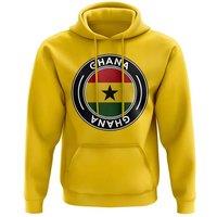 Ghana Men's Mens Football Badge Hoodie in Yellow | Size: Medium