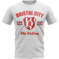 Bristol City Men's Personalised Established Football T-Shirt in White | Size: 2XL