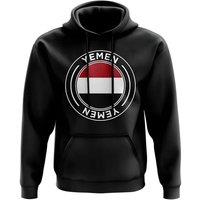 Yemen Men's Mens Football Badge Hoodie in Black | Size: Small