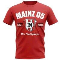 Mainz 05 Men's Mens Established Football T-Shirt in Red | Size: Large