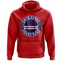 Cape Verde Men's Mens Football Badge Hoodie in Red | Size: Large