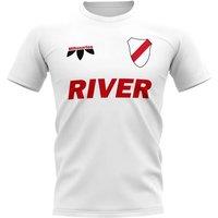 River Plate Men's Mens Vintage Football T-Shirt in White | Size: XL