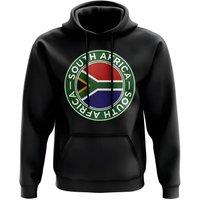 South Africa Men's Mens Football Badge Hoodie in Black | Size: Medium