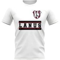 Lanus Men's Mens Core Football Club T-Shirt in White | Size: Small
