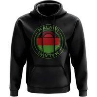 Malawi Men's Mens Football Badge Hoodie in Black | Size: 2XL