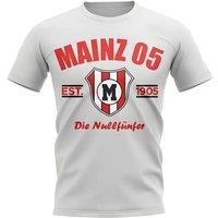 Mainz 05 Men's Mens Established Football T-Shirt in White | Size: Small