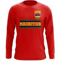 Mauritius Men's Mens Core Football Country Long Sleeve T-Shirt in Red | Size: 2XL