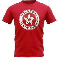 Hong Kong Men's Mens Football Badge T-Shirt in Red | Size: Large