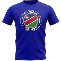 Namibia Men's Mens Football Badge T-Shirt Royal in Blue | Size: Small