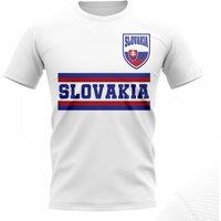 Slovakia Men's Mens Core Football Country T-Shirt in White | Size: Small