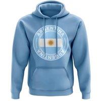 Argentina Men's Mens Football Badge Hoodie Sky in Light Blue | Size: Medium