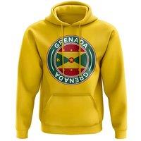 Grenada Men's Mens Football Badge Hoodie in Yellow | Size: Small