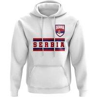 Serbia Men's Mens Core Football Country Hoody in White | Size: Large