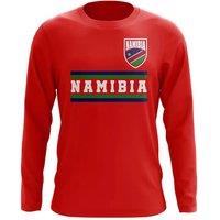 Namibia Men's Mens Core Football Country Long Sleeve T-Shirt in Red | Size: Medium