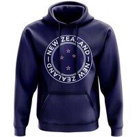 New Zealand Men's Mens Football Badge Hoodie in Navy | Size: 2XL