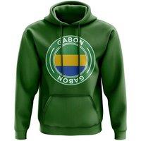 Gabon Men's Mens Football Badge Hoodie in Green | Size: Medium