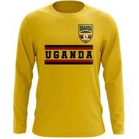 Uganda Men's Mens Core Football Country Long Sleeve T-Shirt in Yellow | Size: 2XL