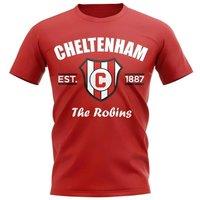 Cheltenham Town Men's Personalised Cheltenham Established Football T-Shirt in Red | Size: 2XL