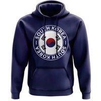 South Korea Men's Mens Football Badge Hoodie in Navy | Size: XL