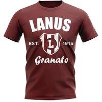 Lanus Men's Personalised Established Football T-Shirt in Maroon | Size: 2XL
