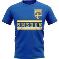 Sweden Men's Personalised Core Football Country T-Shirt in Blue | Size: Medium