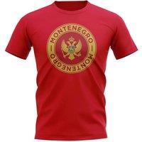 Montenegro Men's Mens Football Badge T-Shirt in Red | Size: Medium