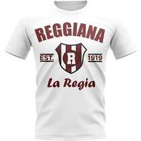 Reggiana Men's Personalised Established Football T-Shirt in White | Size: Large