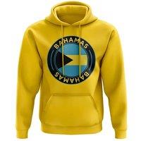 Bahamas Men's Mens Football Badge Hoodie in Yellow | Size: Medium
