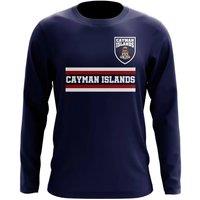Cayman Islands Men's Personalised Core Football Country Long Sleeve T-Shirt in Navy | Size: Large