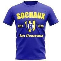 Sochaux Men's Personalised Established Football T-Shirt Royal in Blue | Size: 2XL