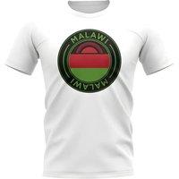 Malawi Men's Mens Football Badge T-Shirt in White | Size: 2XL