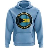 Bahamas Men's Mens Football Badge Hoodie Sky in Light Blue | Size: 2XL