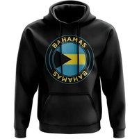 Bahamas Men's Mens Football Badge Hoodie in Black | Size: Small