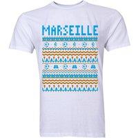 Marseille Men's Mens Christmas T-Shirt in White | Size: Small