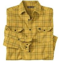 Atlas for Men Men's Checked Flannel Shirt in Yellow | Size: Large