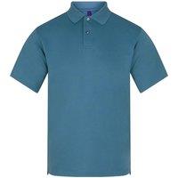 Henbury Men's Pique Polo Shirt S in Blue | Size: Small