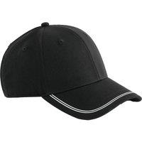 Beechfield Men's Match Day Baseball Cap in True Black