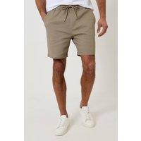 Threadbare Men's Shorter Length Stretch Chino Shorts in Taupe | Size: 2XL