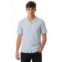 SOULSTAR CLOTHING Men's Revere Collar Short Sleeve Shirt in Light Blue | Size: 2XL