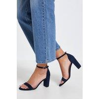 Dorothy Perkins Women's Spark High Block Heel Sandals in Navy | Size: 5